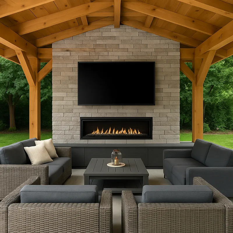Contemporary Fireplace & TV Wall Design Ideas
