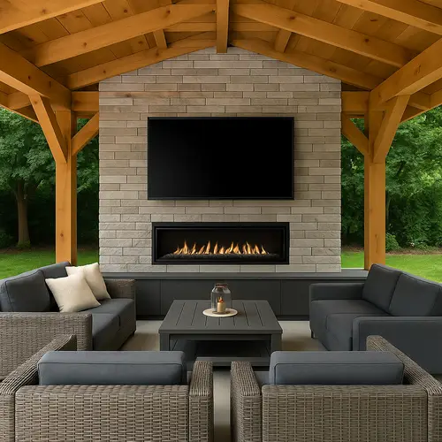 Contemporary Fireplace & TV Wall Design Ideas