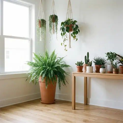 Minimalist Indoor Plants: Serene Minimalist Setting