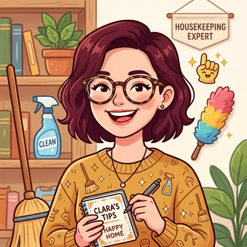 Meet Clara: Expert Blogger on Housekeeping Tips | Cartoon Style