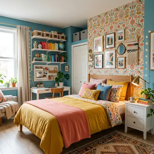 Colorful Bedroom Organization | Vibrant & Welcoming Atmosphere