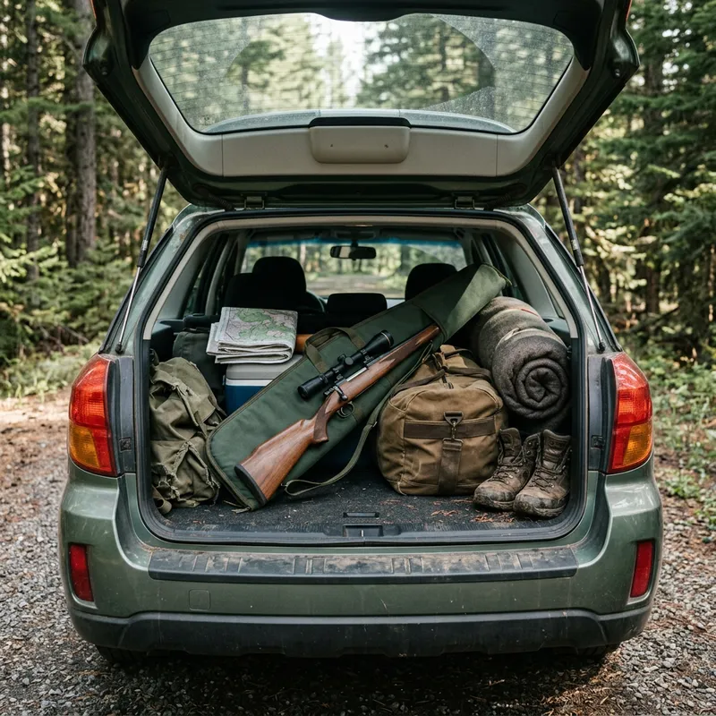Rifle Stored Safely in Vehicle Trunk | Stealthy Setup