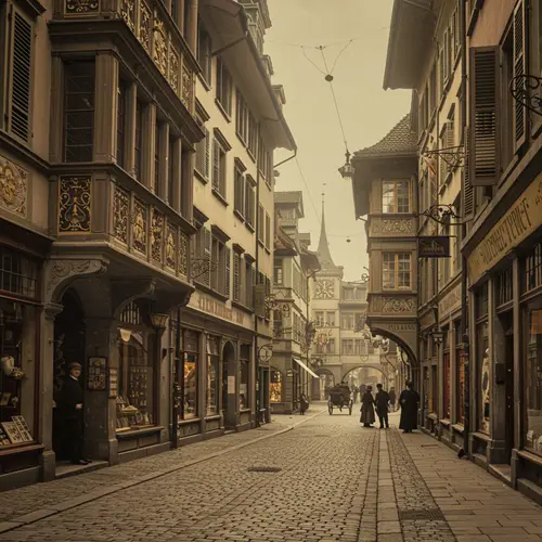 Old Streets of Zurich in Classic Style