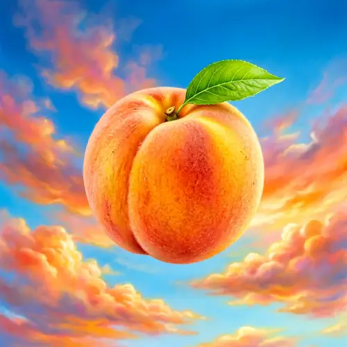 Vibrant Airbrushed Peach with Sunset Hues