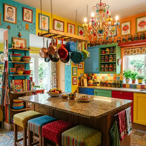 Whimsical & Vibrant Kitchen with Bold Colors | Energetic Décor