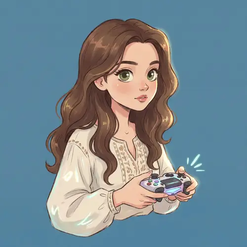 Digital Whimsical 20-Year-Old Girl Illustration