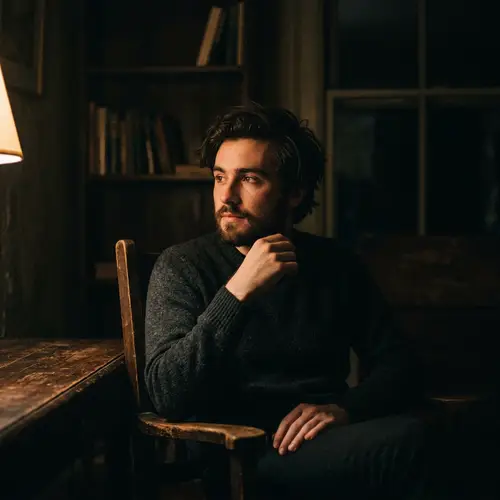 Dark Room with Subtle Lighting Portraits