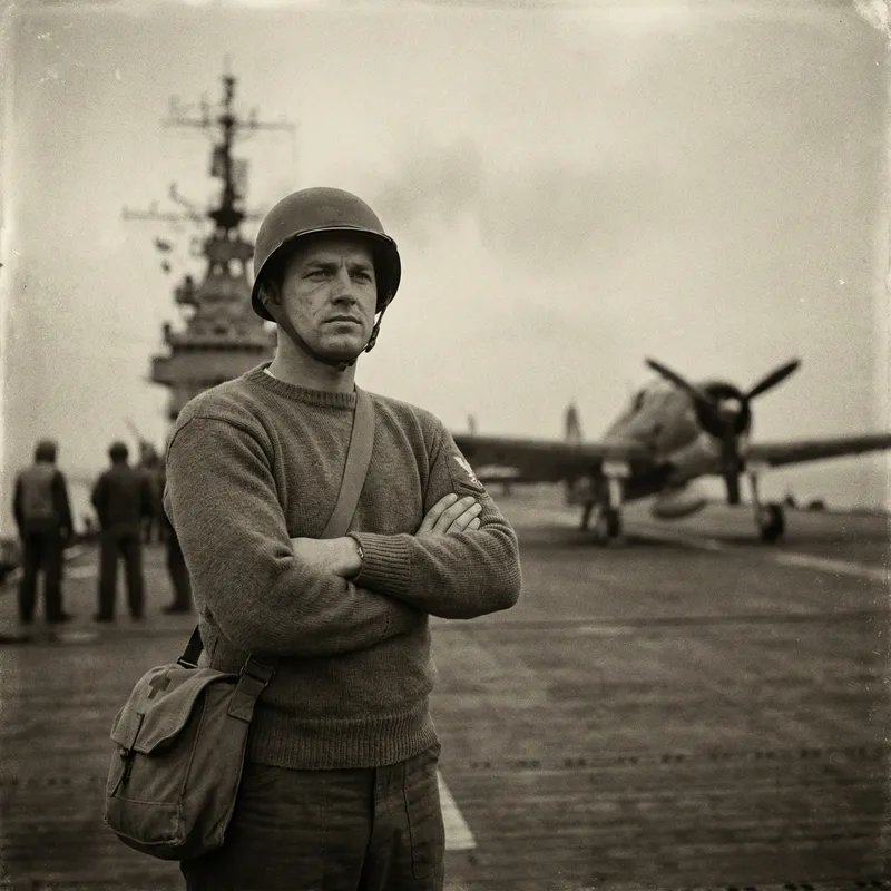 Vintage Military Photo of Navy Hospital Corpsman