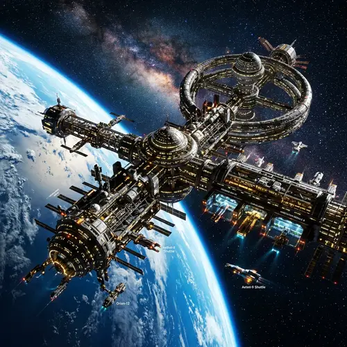 Explore the Largest Space Station with Landing Docks