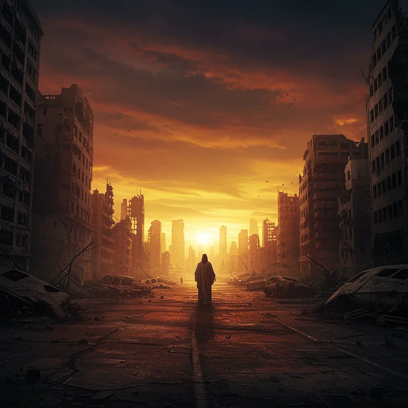 Apocalyptic Cityscape: A Glimpse of Hope