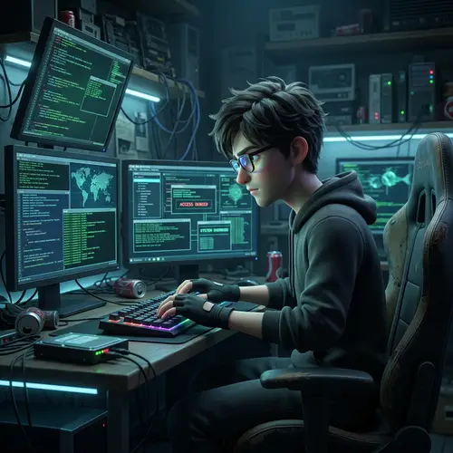 3D Hacker Art: Dive into Digital Intrigue