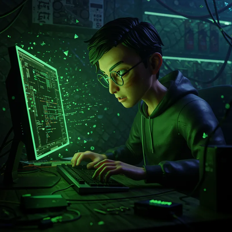 3D Hacker Art: Dive into Digital Intrigue