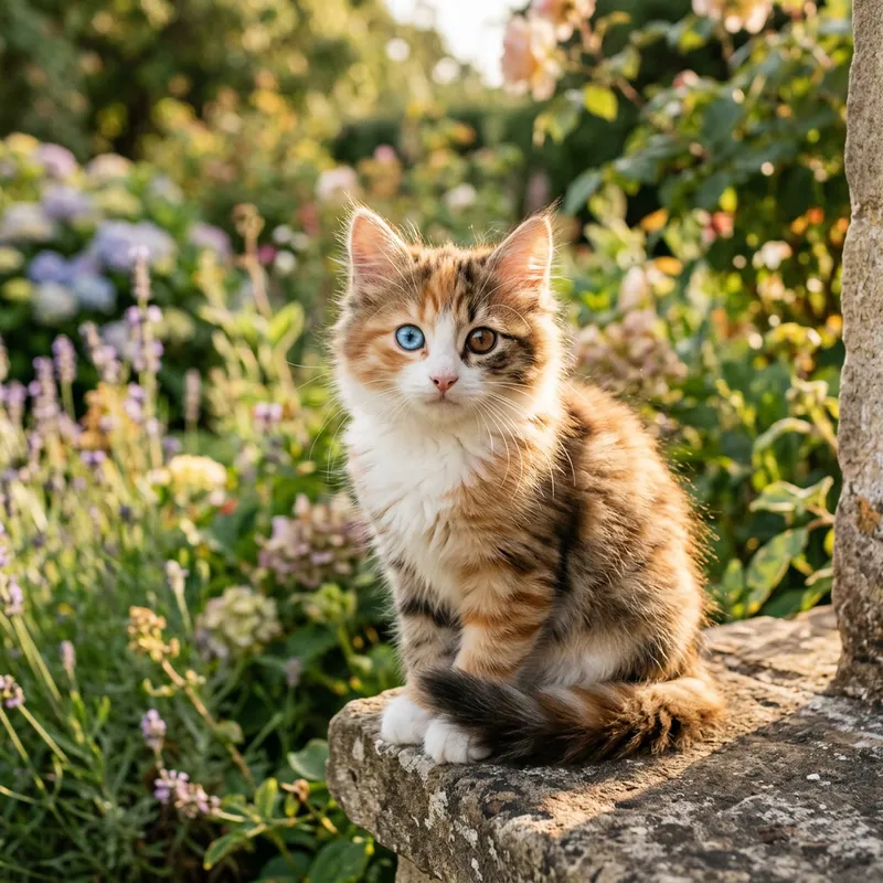 Adorable Cat with Striking Blue and Brown Eyes Adorable Cat with Striking Blue and Brown Eyes