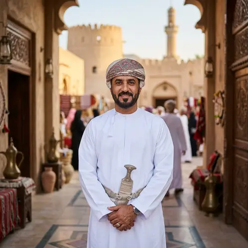 Professional Omani Middle-Aged Man | Oman Tradition Scene