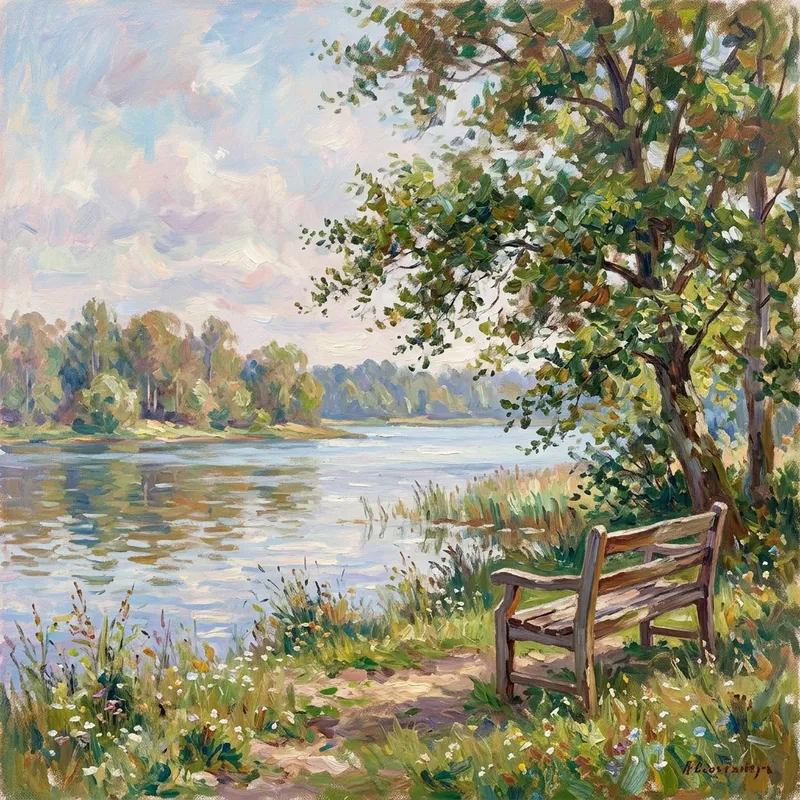 Calm Anxiety through Impressionistic Water Art