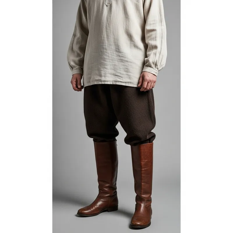 Medieval Trousers, Shirt & Boots - Authentic Styles