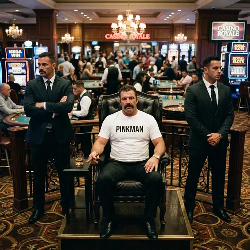 Pinkman: Wealthy Casino Owner Surrounded by Bodyguards
