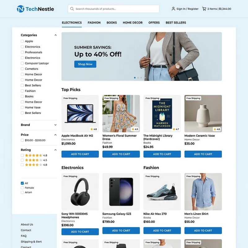 Magento Ecommerce: Electronics, Fashion, Books & Home Decor | Shop Easily