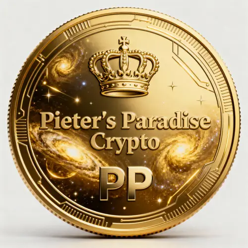 Pieter's Paradise Crypto Coin - Futuristic Gold Design
