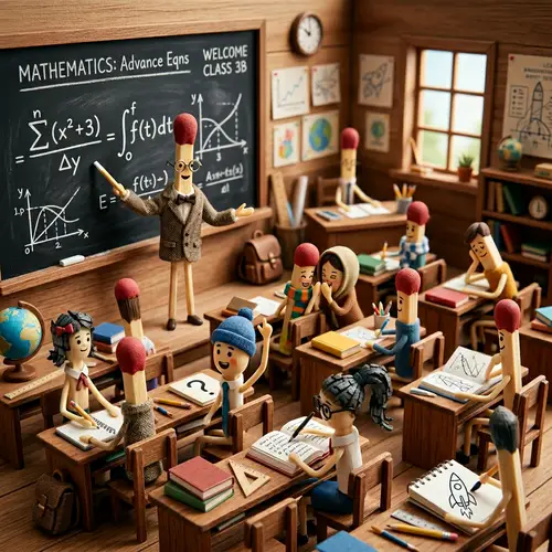 Unique Matchstick Classroom Artwork