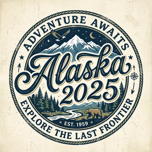 Vintage Alaska 2025 Logo Design