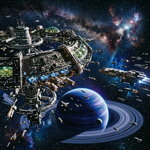 Humanity Civilization Space Exploration in 2500