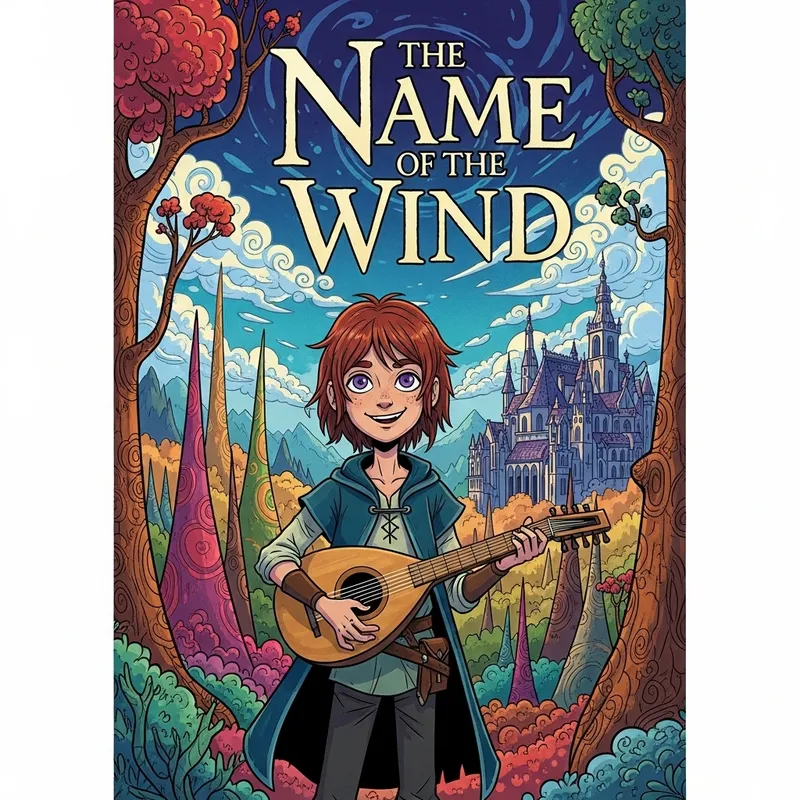 El Nombre del Viento - Caricature Book Cover