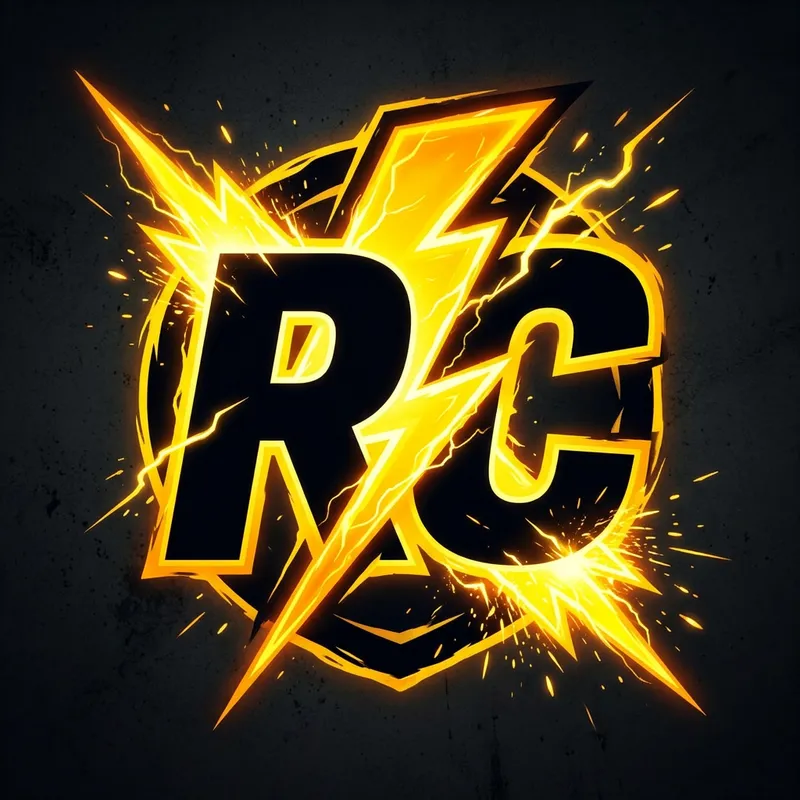 Dynamic RC Logo Design with Thunderbolts | Branding Service