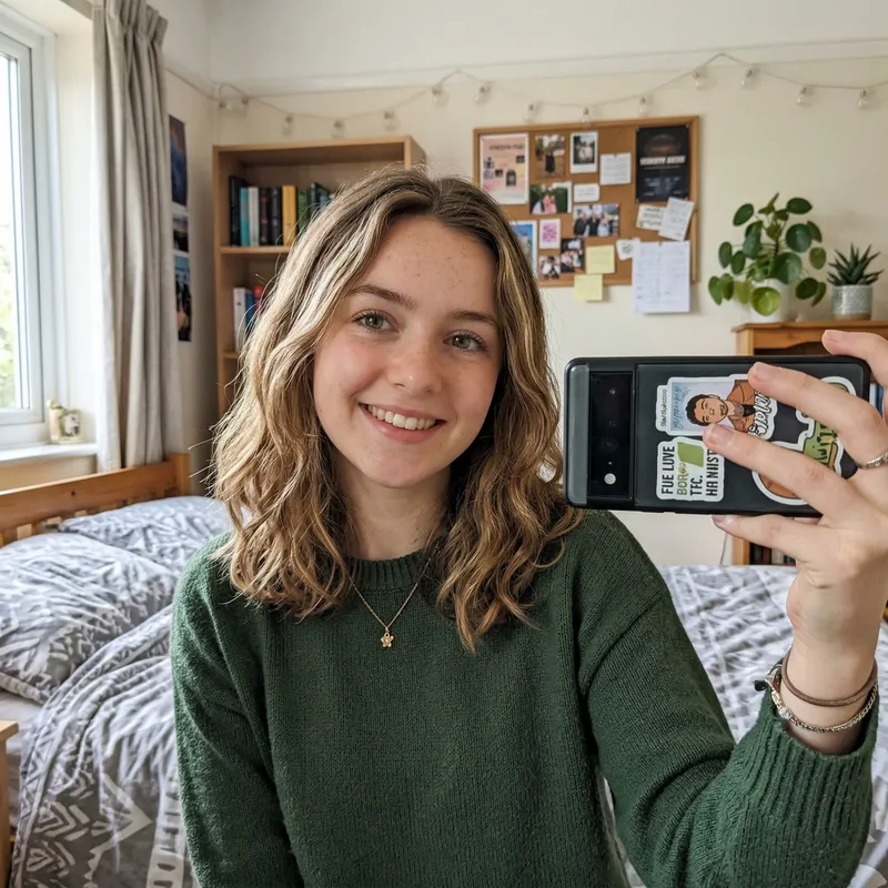 Selfie of an 18-Year-Old Woman