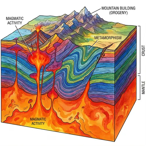 Endogenic Geological Processes: Metamorphism, Magmatism, & Mountain Building