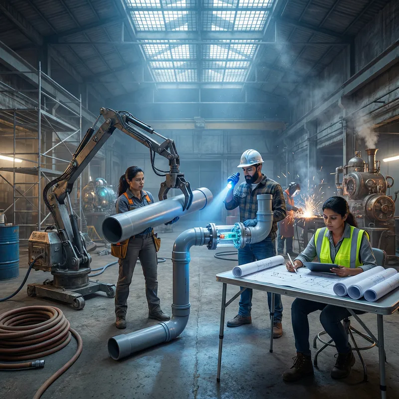 Hydraulic Work: PVC Pipes Installation in Building