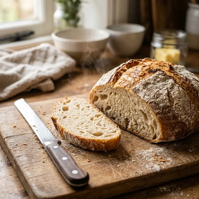 Golden Brown Bread | Freshly Baked Soft Warm Loaf
