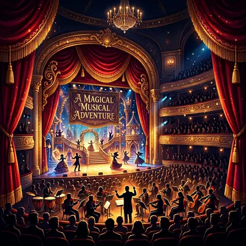 Enchanting Musical Theater Background Image
