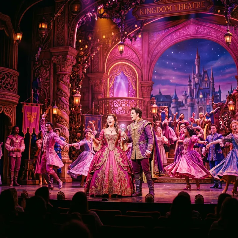 Vibrant Disney-Style Theatrical Scene Photography