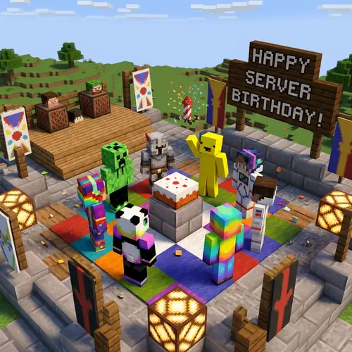 Minecraft Players Celebrate Server's Birthday