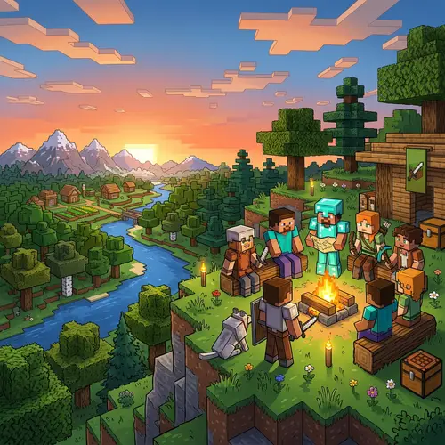 Minecraft Promotional Artwork: New World Adventure