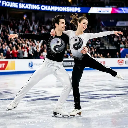 Yin Yang Inspired Figure Skating Outfits for Couples