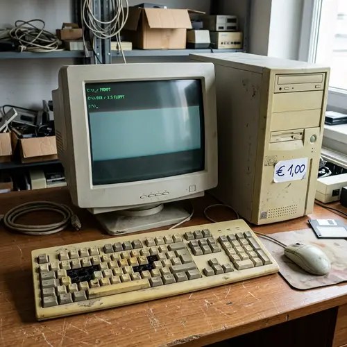 Budget 1 Euro Computer - Limited Keys & CRT Screen | Buy Now!