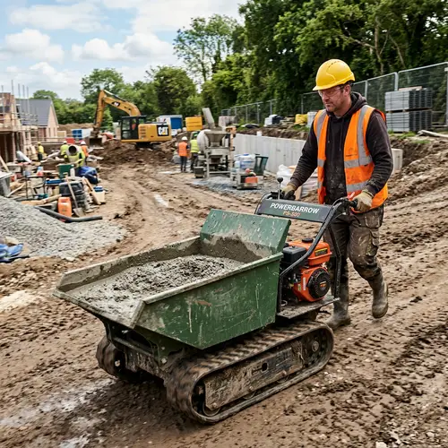 Motorized Wheelbarrow - Efficient Material Transport