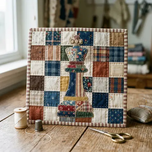 Chess King Patchwork Sewing Piece