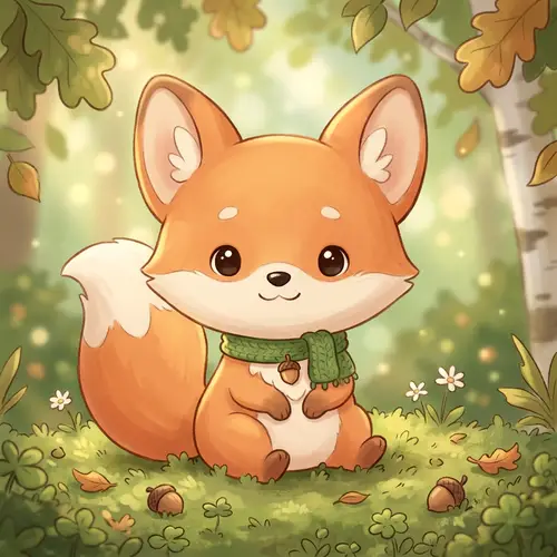 Adorable Chibi Fox Art