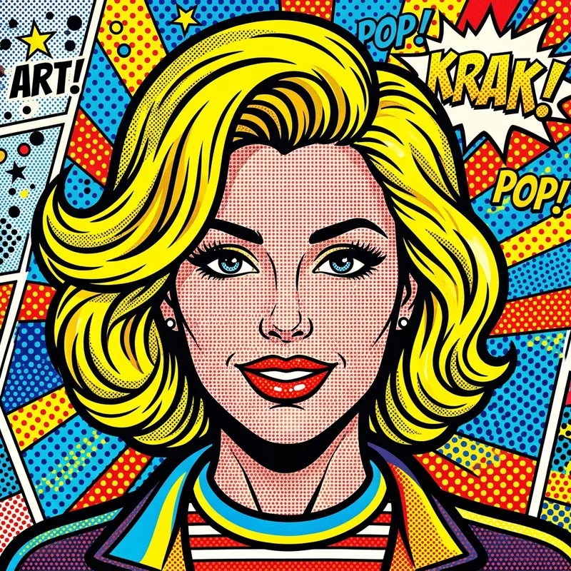 Vibrant Pop Art Woman Portraits