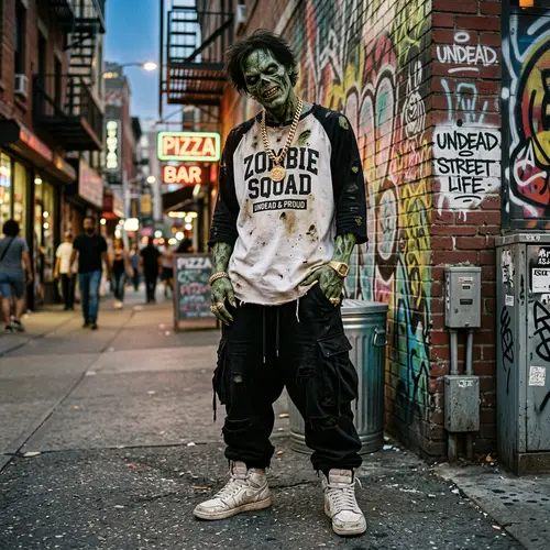 Urban Streetwear Zombie in Casual Style