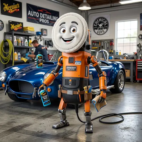 Car Polisher Character Design with Human Features