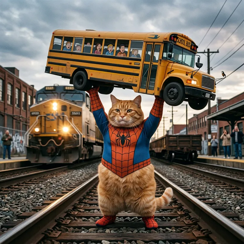 Real-Life Heroic Cat Rescues Yellow Bus: Aesthetic Beauty