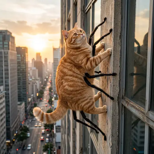Real Life Cat-Spider Climbing Wall | Aesthetic Beauty