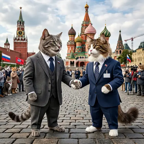 Political Cat Diplomacy: Eastern European vs Western Journalist Feline Encounter