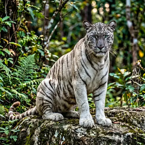 Rare Female White Tiger Panther Hybrid