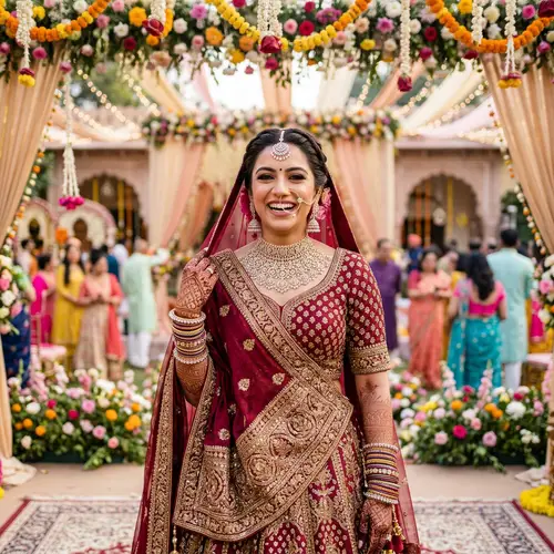 Whimsical Indian Bride with Diamond Jewellery | Traditional Wedding