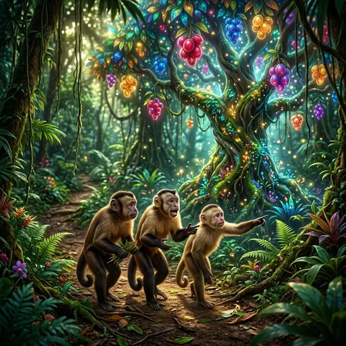 Monkeys Discover a Magical Tree in Jungle